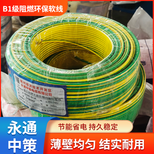 永通中策国标低烟无卤电线 WDZB1-BYJR 10平方阻燃软线批发-WDZB1-BYJR 10平方