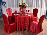 中国红婚宴桌布