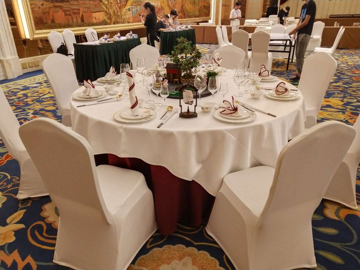 七星岛布艺中餐宴会摆台布草