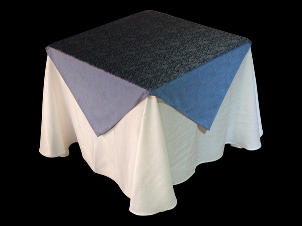 亚麻蓝灰台布西餐桌布西式桌布棉麻台布仿麻台布-