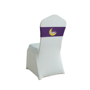 七星岛紫色卡通人物月亮一字椅弹力子装饰带 -TT