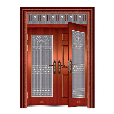 豪华准铜门系列-XD-8059 准红铜复合门