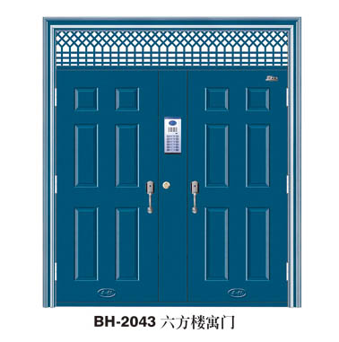 六方块对开楼宇门-hy-8080
