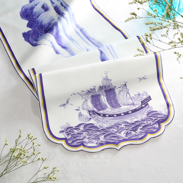 七星岛国宴布草桌旗之四海升平